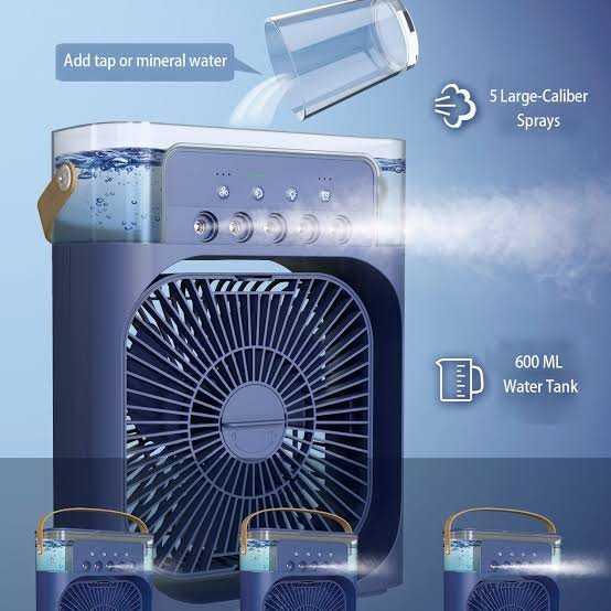 Portable Air Conditioner Fan Usb Electric Fan With Led Night Light