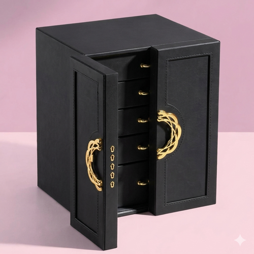 Luxury Large Capacity Multi-Layer Jewelry Organizer Cabinet Case